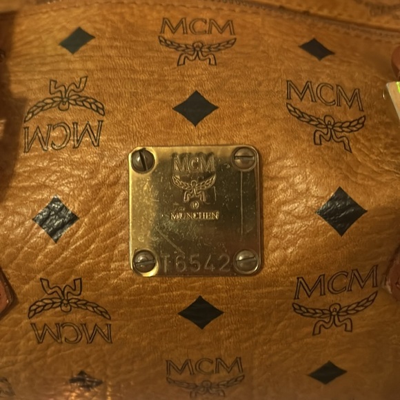 MCM Brown Monogram Leather Handbag - Picture 2 of 12